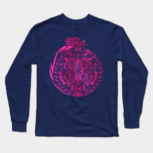 pink quetzalcoatl ecopop pattern Long Sleeve T-Shirt